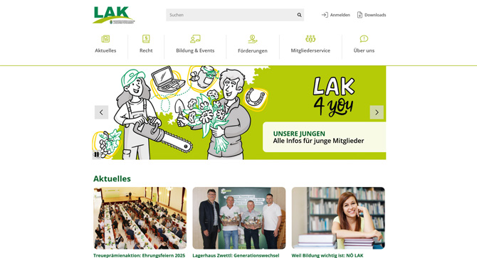 Landarbeiterkammer NÖ Webauftritt
