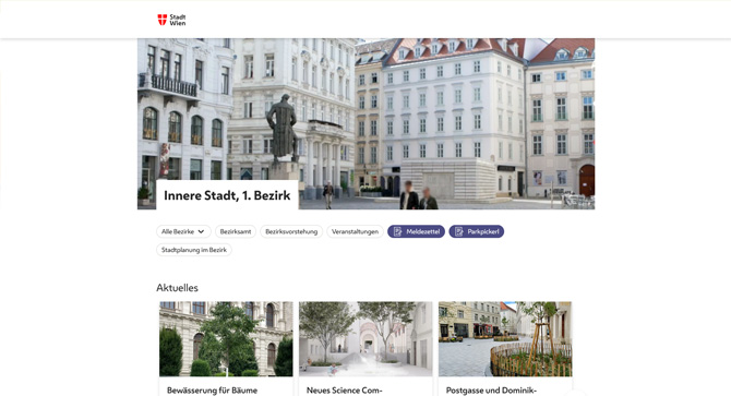 Stadt Wien Digital Services Screenshot